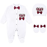 Lilax Baby Boy Newborn Crown Jewels Layette 3 Piece Gift Set