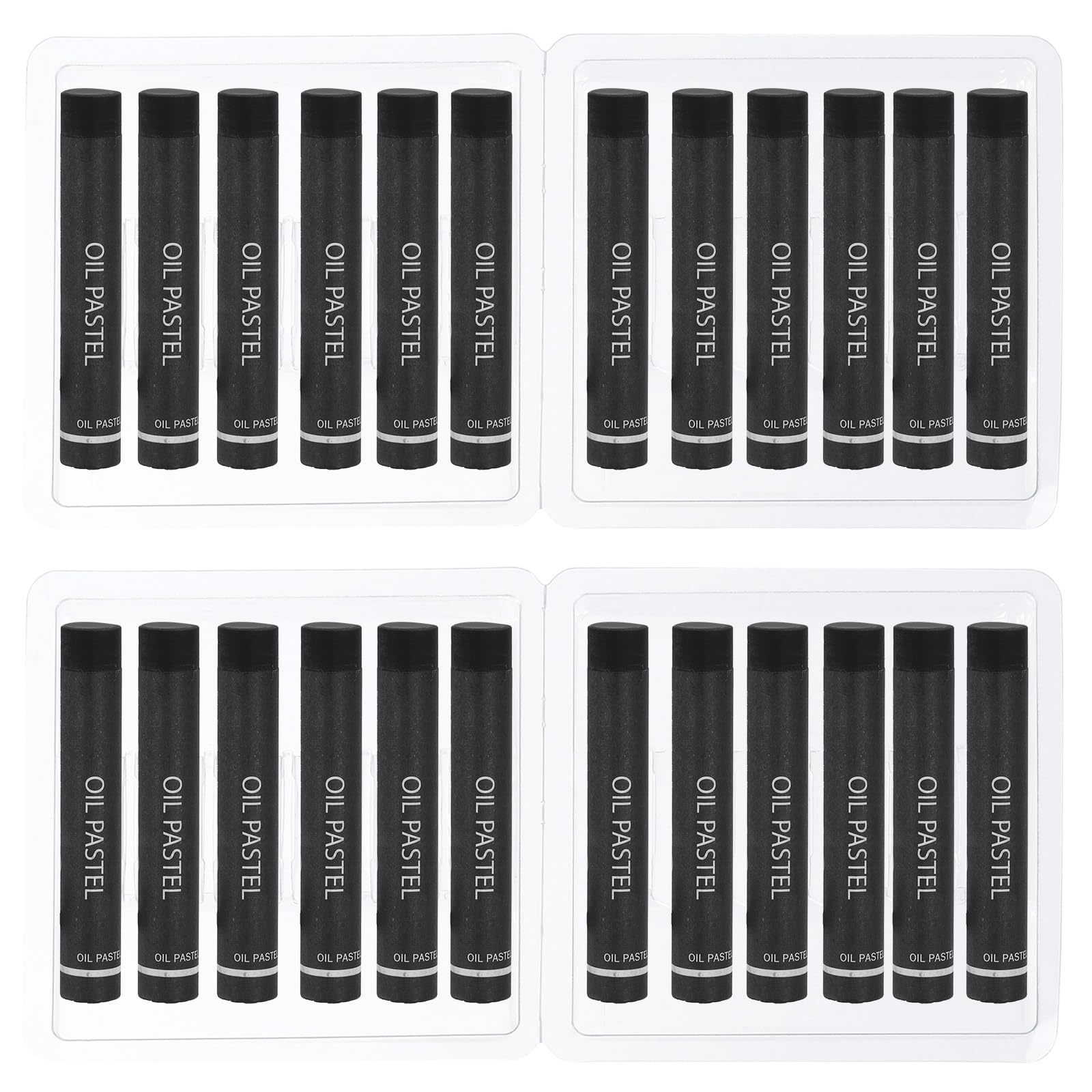 PATIKIL Black Oil Pastels, 24Pcs Soft Oil Crayons Creamy Pastels Stick Art Supplies for Art Painting Drawing Blending Graffiti for Artists Beginners