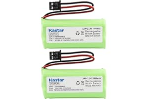 Kastar 2-PACK AAAX2 2.4V MSM 1000mAh Ni-MH Rechargeable Battery for Uniden BT-1008 BT-1016 BT1008S DECT20602 DECT 2080 DECT 2060-2 DWX-207 DECT20854WX DECT21802 Dantona BATT-1008 Empire CPH-515B