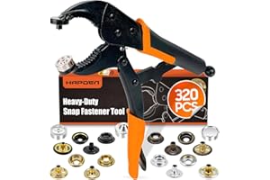 Snap Tool for Boat Covers, Heavy Duty Snap Fastener Tool, Snap Installation Tool with 320 PCS 4 Color 15mm Metal Snaps for Fa