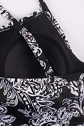 JINXUEER Women's Plus Size Flowy Swimsuit Crossback