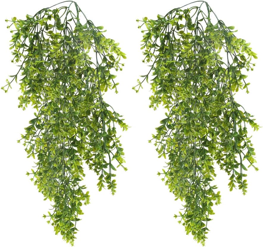 FOSDICK Künstliche Hängepflanzen 2er Set - 77cm Eukalyptus Deko Für Indoor & Outdoor