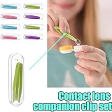 BRITECO 8Pcs Contact Lens Applicator Kit with Tweezers Suction Stick Case view 5