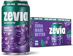 Zevia Grape Zero Calorie Soda, 12 Fl Oz Cans, 6 Pack