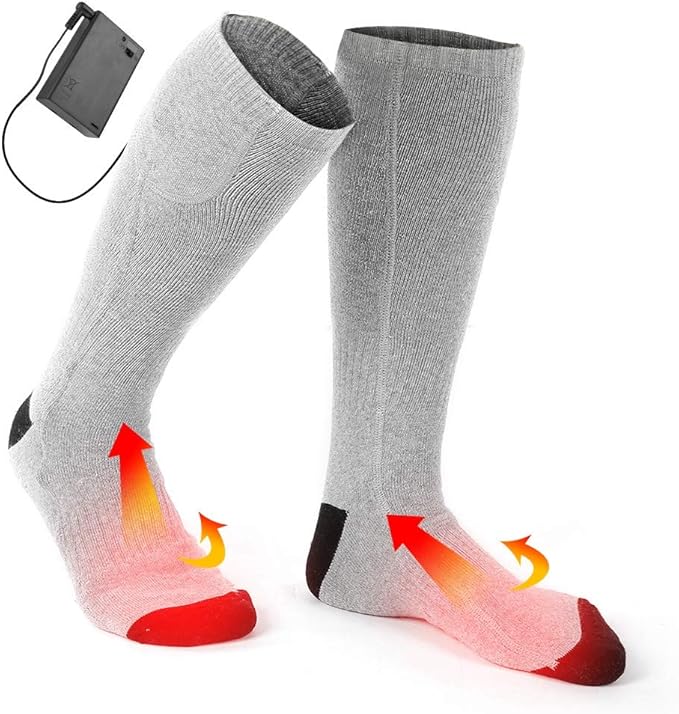 Chaussettes chauffantes électriques, Chaussettes Thermiques 1 Paire pour Temps Froid