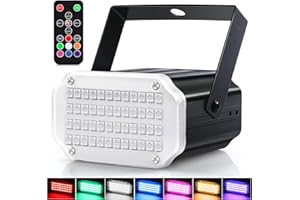 Luditek Halloween Mini LED Strobe Light, Sound Activated Party Lights 7 Colors Dj Lighting, Disco Flashing Light for Home Room Dance Parties Karaoke Xmas Wedding Outside
