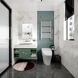Dripex Single Door Bathroom Mirror Cabinet White 40x60cm Wall Mounted view 7