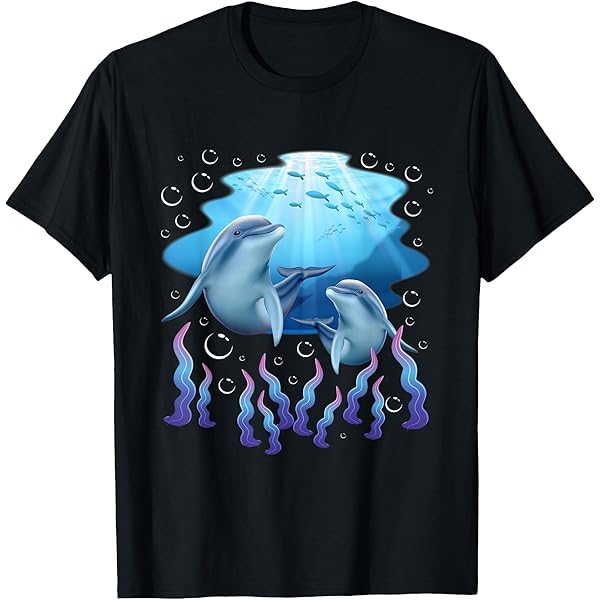 NKNIT dolphin print T-shirt size① 61F9Z3fi79L.jpg_BO30,255,255,