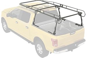 7BLACKSMITHS 1000 LBS Adjustable Truck Contractors Rack Ladder Pickup Kayak Lumber Rack Side Bar Long Cab Full Size 60"(W) x 138"(L) x 34"(H) (You Will get 2 Boxes)