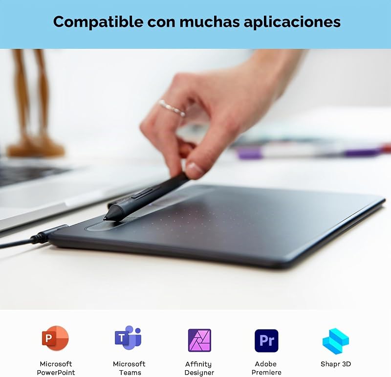 Intuos S, Tableta de dibujo, incl. Wacom Pen 4K sin batería