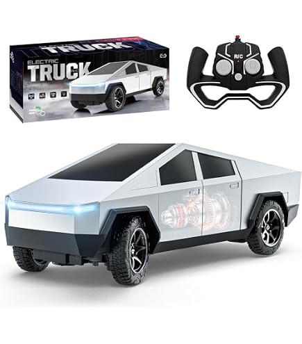 Amazon.com: Hot Wheels RC Tesla Cybertruck 1:64 Scale, Remote