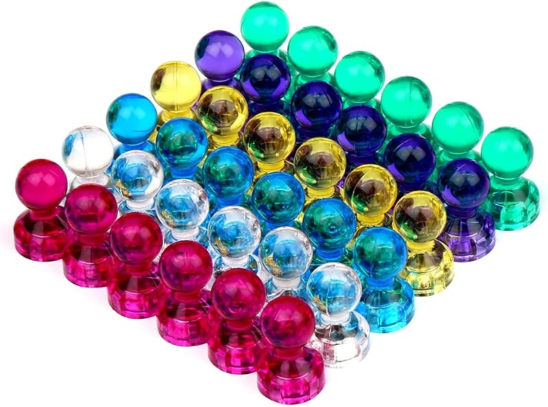 H&S 36pcs Neodymium Magnets Circle Whiteboard Fridge Mini Pins 11mm