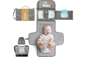 Cozira Baby Portable Diaper Changing Pad Travel Essential, Wipeable & Waterproof, Soft Cushioned & Foldable Portable Changing