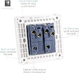 Trendi Switch 2 Gang 2 Way 240V Screwless Front Plate Green ART-SS4DG view 4