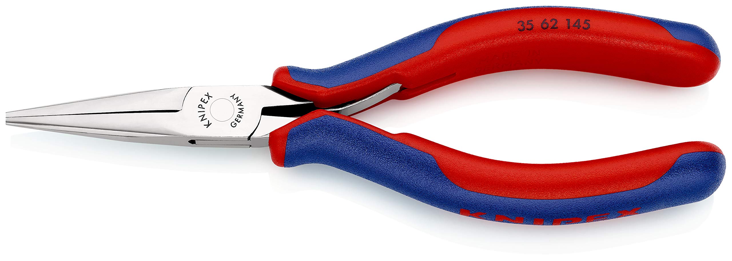 KNIPEX Electronics Pliers Self-Service Card Mirror Polished with Multi-Component Handles 145 mm, 35 62 145 SB