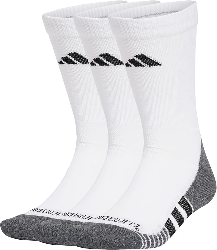 Mixte Performance Climacool Cushioned Crew 3P Socks, White/Black, 37-40 — photo 5 sur 5