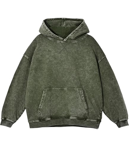 Amazon.com: MAVQX UNISEX Pullover Oversized Acid Wash Hoodie