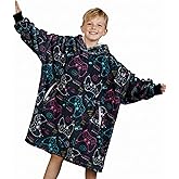 Huglanket Gamer Gifts for Teen Boys & Girls, Wearable Blanket Hoodies, Oversized Flannel Hooded Blankets, Gifts Ideal for Birthday, Christmas, One Size Fits All