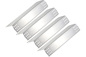 Hisencn Grill Heat Plates for Kitchen Aid 720-0733A, 720-0745, 720-0745B 740-0781, Stainless Steel Heat Shield Burner Cover Grill Replacement Parts for Monument 35633 17842 4 Burner Gas Grill