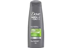 Dove Men + Care 2 in 1 Shampoo & Conditioner deep cleans hair for an invigorating effect Fresh Clean with caffeine and mentho