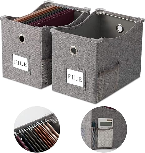 Caja de archivos plegable Organizador de almacenamiento tamaño carta [2