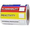 Aleplay 4×6 Inch SDS MSDS Safety Stickers for Chemical Identifying and Marking,Durable, HMIS & Hazard Compliant- 100 Stickers Per Roll