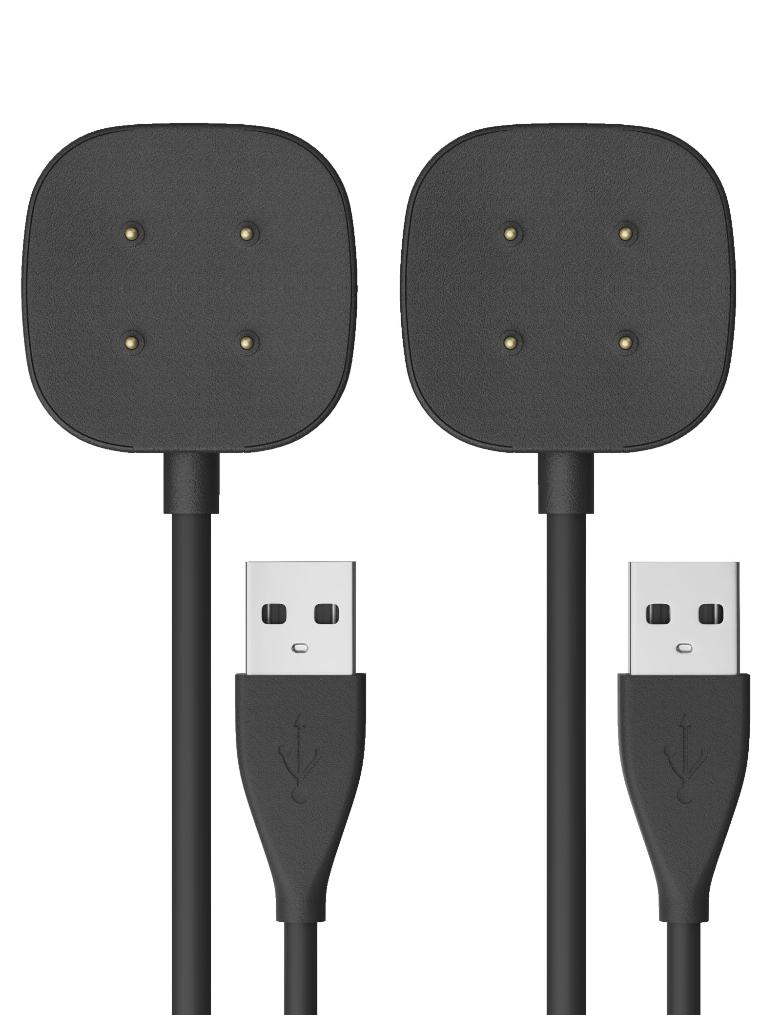 Sinoacc Charger for Fitbit Versa 4 & Sense 2 Replacement 3.3Ft Fast Charging Cable Dock for Fitbit Sense/Sense 2/Versa 3/Versa 4 Smartwatch USB Charger Dock Cable Cord - 2Pack