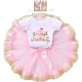 IBTOM CASTLE Baby Girl 1st Birthday Cake Smash Outfit Sequin Butterfly Romper Princess Tutu Dress Headband Photoshoot Clothes