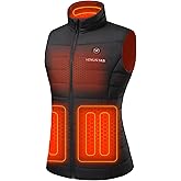 Venustas Women's Heated Vest, 9V USB-C Heated Vest Compatible with Most USB-C Output Power Banks (Battery Not Included)