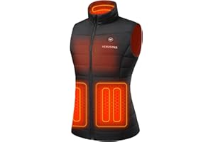 Venustas Women's Heated Vest, 9V USB-C Heated Vest Compatible with Most USB-C Output Power Banks (Battery Not Included)