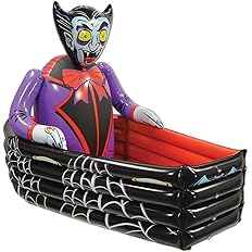 Beistle Novelty Inflatable Vampire and Coffin Happy Halloween Drink Cooler Party Beverage Holder, Multicolored, 42” x 30”, 42" x 30" Beistle Novelty Inflatable Vampire and Coffin Happy Halloween Drink Cooler Party Beverage Holder, Multicolored, 42” x 30”, 42