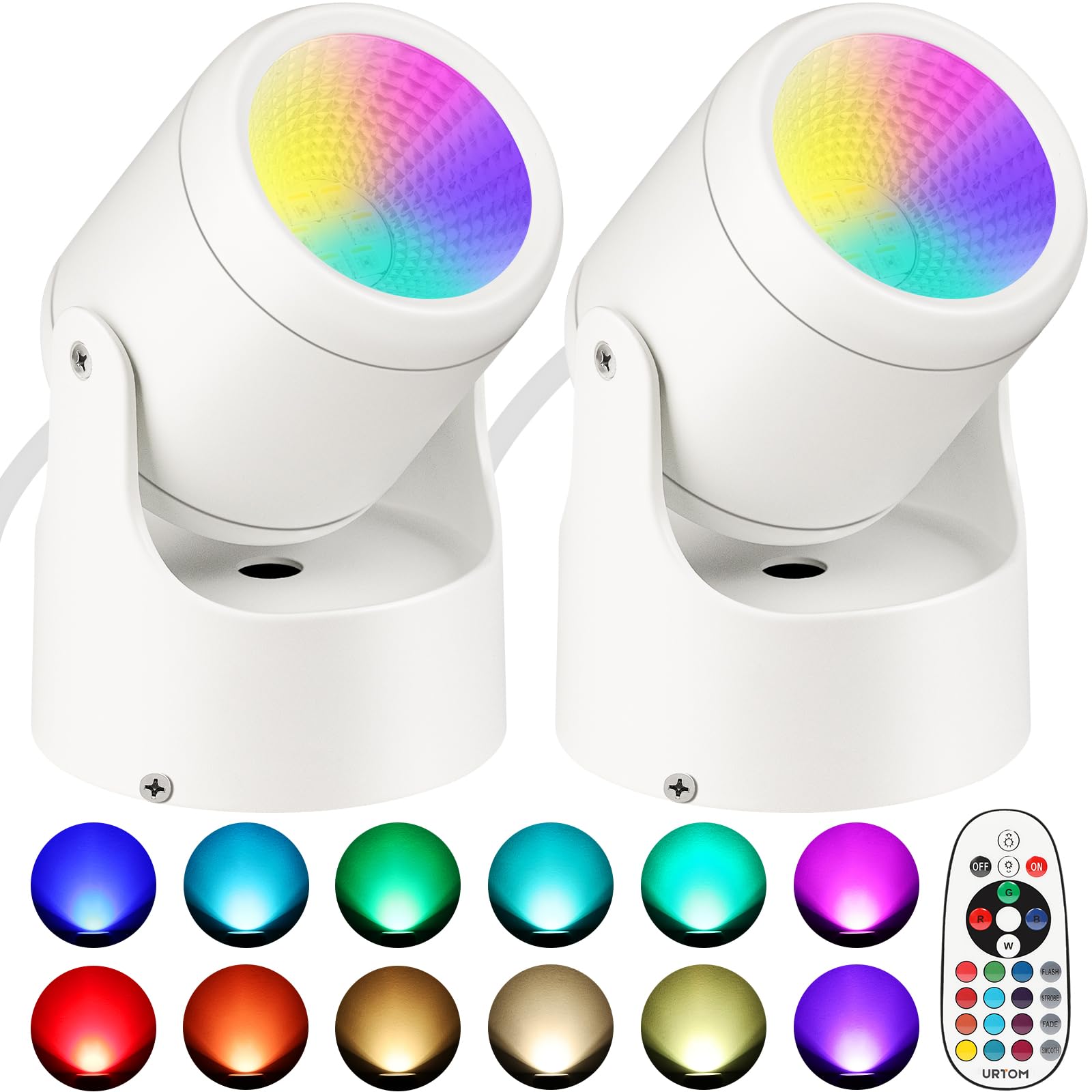 URTOM 6W RGBW Uplighting Indoor Color Changing Up