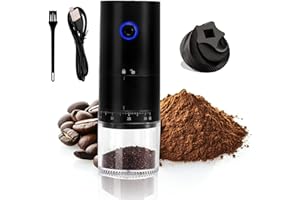 ShunChengFa Portable Electric Coffee Grinder with 38 Adjustable Grind Settings, 1500mAh Rechargeable Battery, Portable Coffee