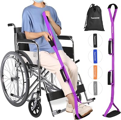 HOOMTREE 39 inch Leg Lifter Strap with Padded Handgrips Feet Loop