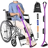 39 Inch Long Leg Lifter Strap with Padded Handgrips and Feet Loop,Rigid Leg Lifter Hip&Knee Replacement Surgery Recovery Kit,