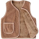 warmstraw Baby Boys Girls Winter Vest Fleece Zip up Cute Soft Waistcoat Jackets