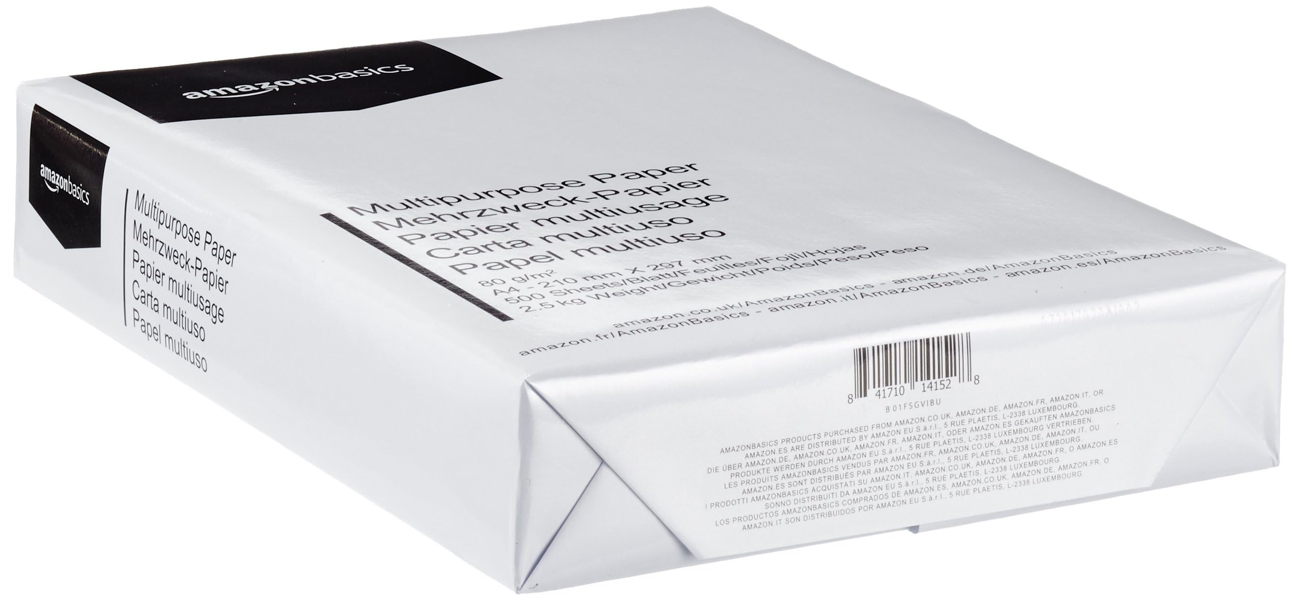 Amazon Basics Druckerpapier, DIN A4, 80 g/m², 2500 Stück, 5 Packungen mit 500, Weiß 3