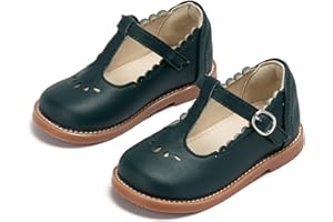 THEE BRON Vintage Cutout Whispering Petal Filigree T-Strap Mary Jane Oxfords for Little Girls