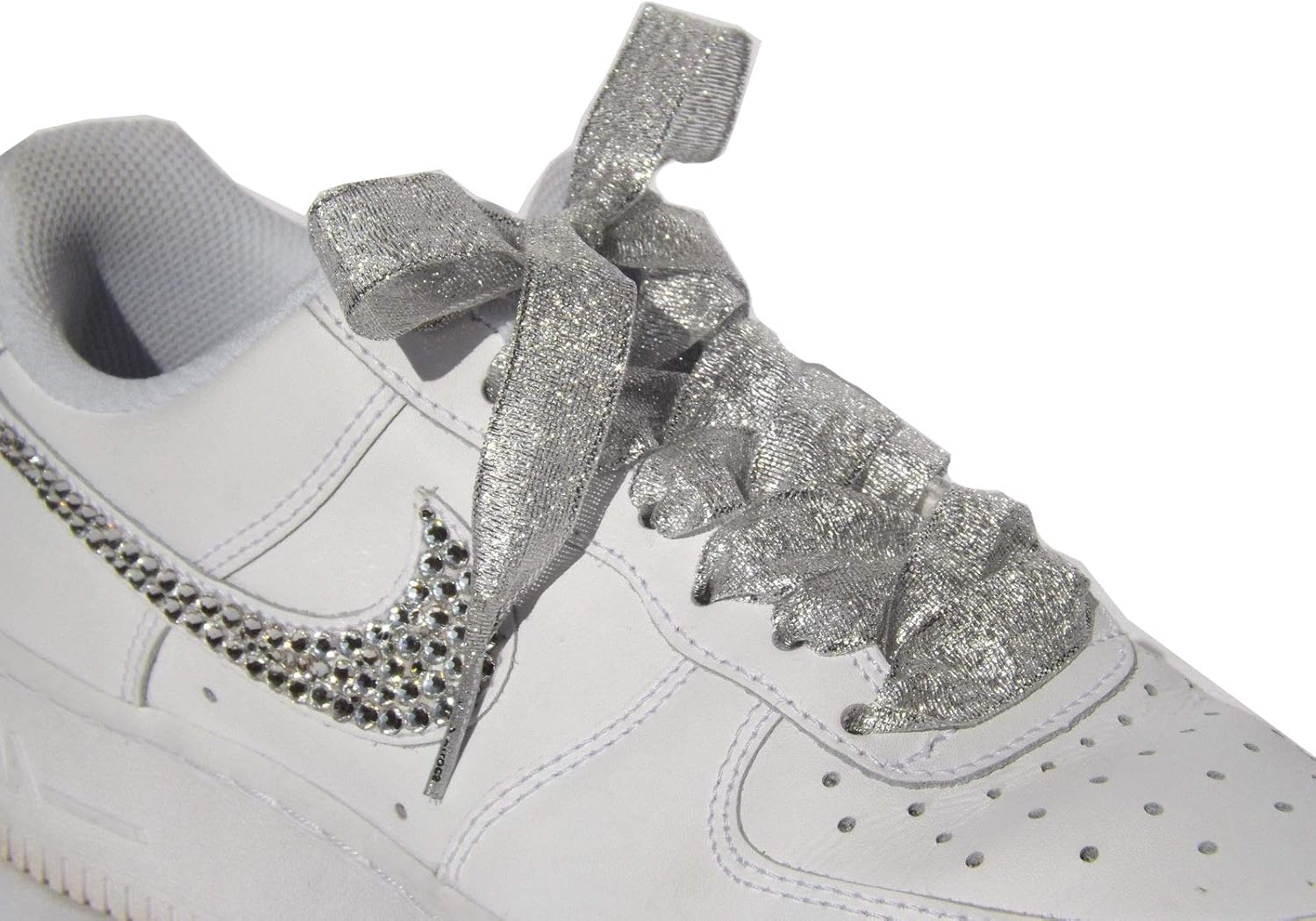 Silver ribbon laces Clearance