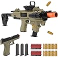 Spcozgil Two Modes Soft Bullet Toy Gun Shell Ejecting, Realistic Toy Guns Rifle for Boys with 80 Soft Bullets 40 Shells, Shooting Play Gun for Kids Adults, Birthdays Gifts for Age 8+