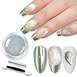 Born Pretty Green Chrome Nail Powder Super Glossy