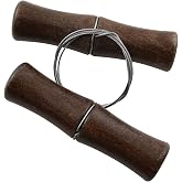 LQ Industrial Clay Cutting Wire Stainless Steel Clay Wire Cutter with Wooden Handle Ceramics Wire Tool L Size