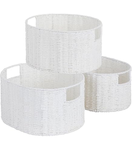 Amazon.com: Vagusicc Wicker Storage Basket, Hand-Woven Paper
