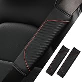 AUCELI 2-PCS Car Seat Belt Covers - Carbon Fiber Leather, Shoulder Strap Pads, Universal Fit - View #11