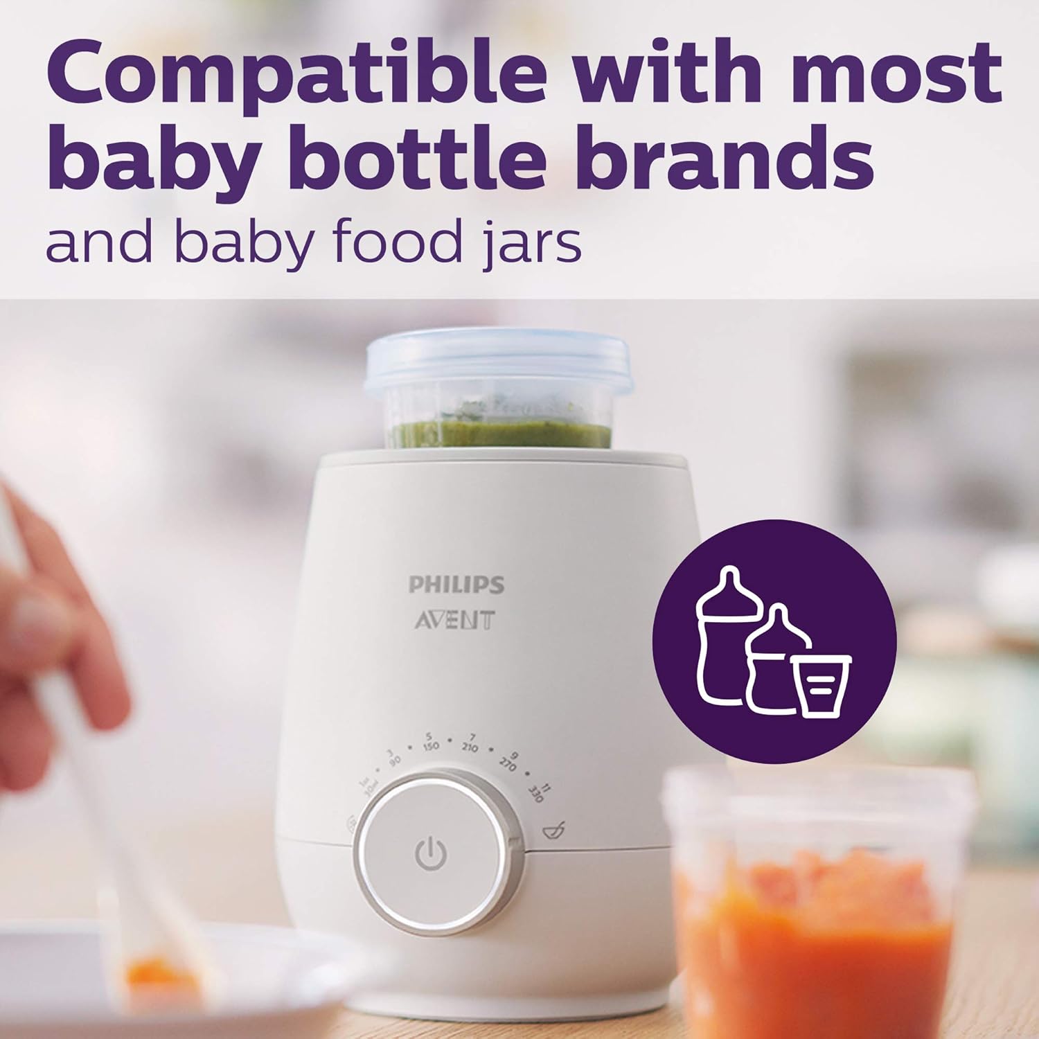 Philips Avent Fast Baby Bottle Warmer with Smart Temperature Control and Automatic Shut-Off : Baby