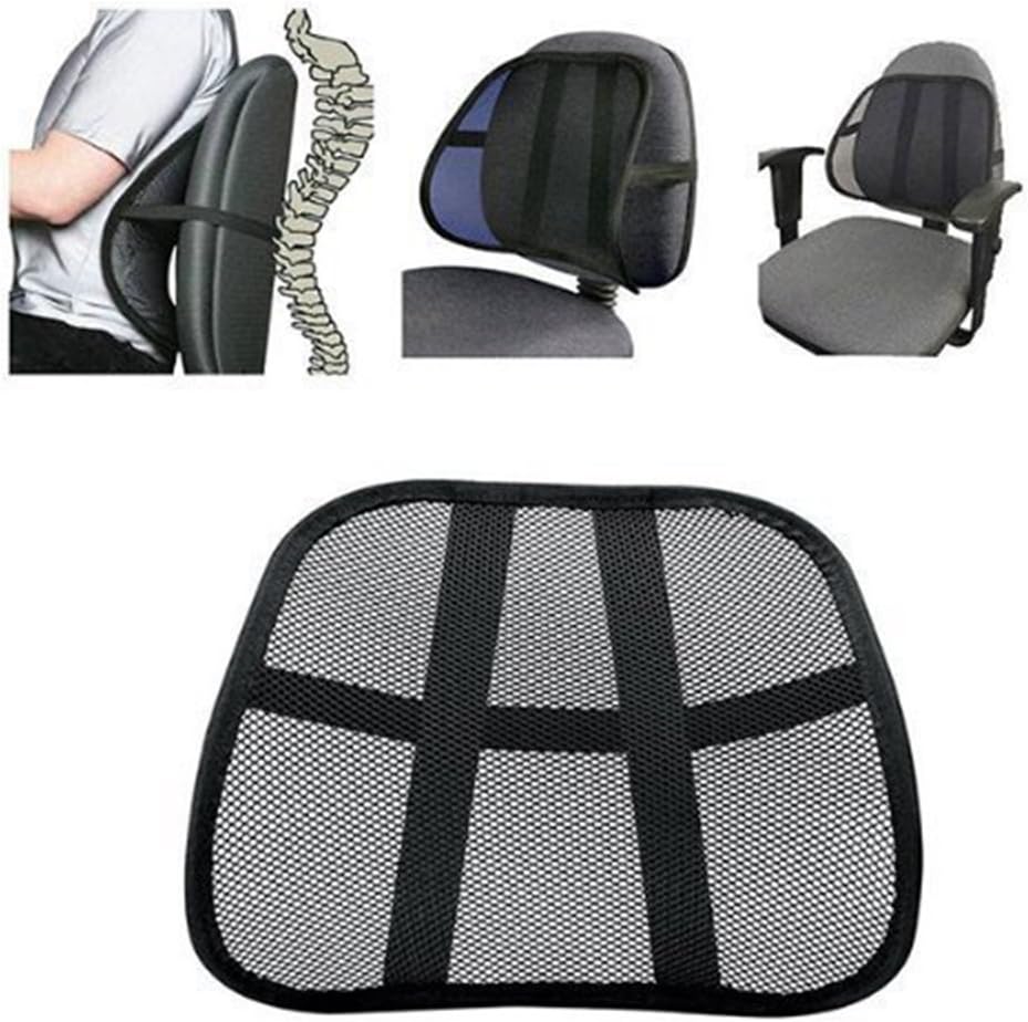 Danyoun Lumbar Mesh Back Brace Support Office Home Car Seat Chair Ventilate Cool Cushion Pad with Massage Breathable,2PCS