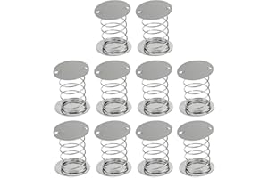 HNGSON Metal Spring Base Silver Spiral Wobbles Spring Craft Shaking Sping Double Sided,1.73"×1.42",10-Pack