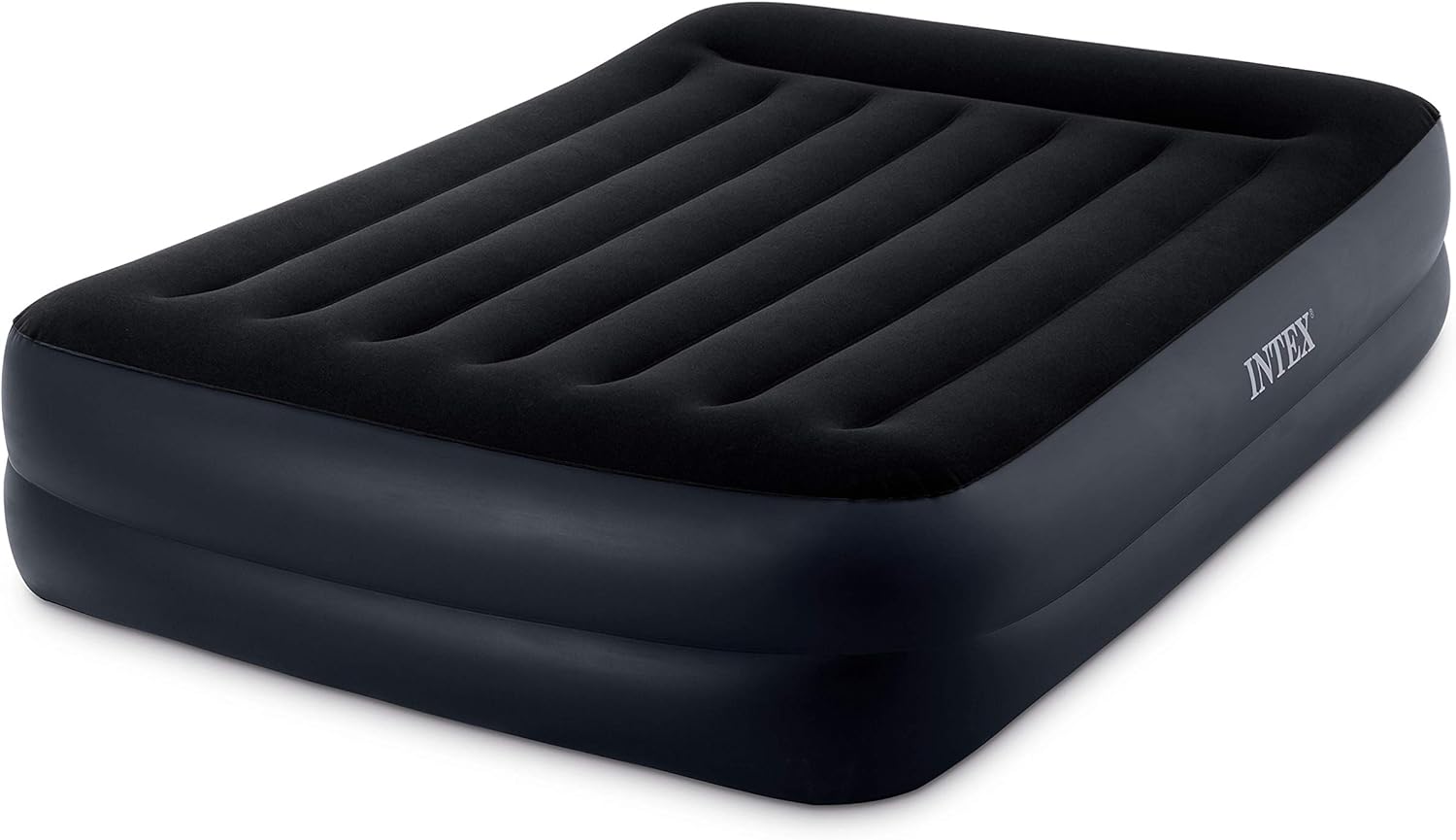Intex Dura-Beam Series Pillow Rest Raised Airbed w/Built-in Pillow & Internal Electric Pump, Bed Height 16.5", Queen: Sports & Outdoors