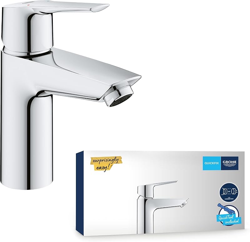 GROHE QuickFix Start Wash Basin Mixer Tap Chrome 28 mm Ceramic Cartridge 0.4 bar