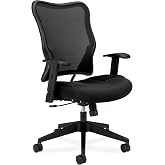 HON Wave Ergonomic Office Chair, Lumbar Support, Desk Chair, Black | High back ergonomic office desk chair with lumbar support, adjustable arms, office decor, advanced tilt for comfort